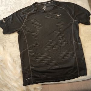 Men's Large Nike Workout T-shirt - Charcoal /Black
